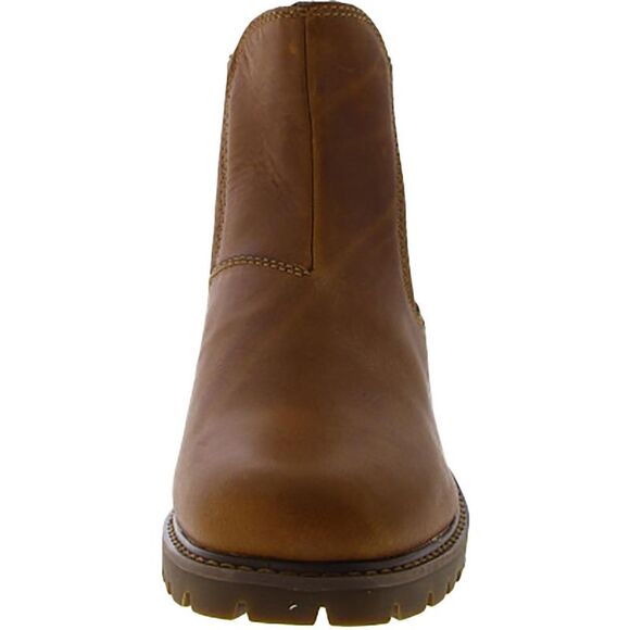 Eastland Womens Ida Tan Leather Pull On Ankle Chelsea Boots Shoes NWT - Picture 2 of 3